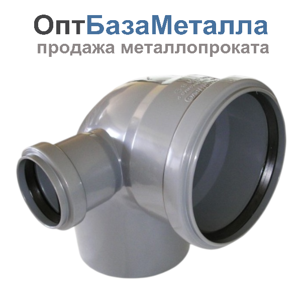 Отвод PP-H с выходом левый серый Дн 110х50х87гр ап в/к VALFEX 23121150